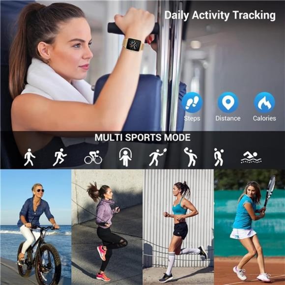 Smart Watch for Android Phones iOS Waterproof Smart Watches for Women Men Sports - Picture 2 of 7